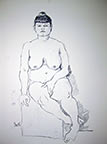 Seated Nude Pencil 386