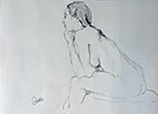Nude Sitting Pencil 68