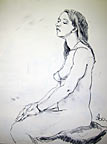 Seated Charcoal Nude